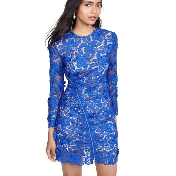 Self Portrait 🔥Navy Blue 3D Lily Lace Mini